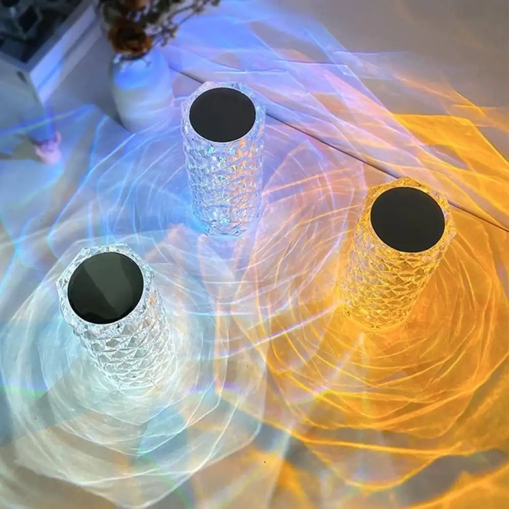 16 Colors Rose Diamond Table Touch Remote Lamp (Both ACDC) | ePonnoBazar