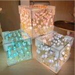 Cube Mirror Tulip Flower Night Light | ePonnoBazar