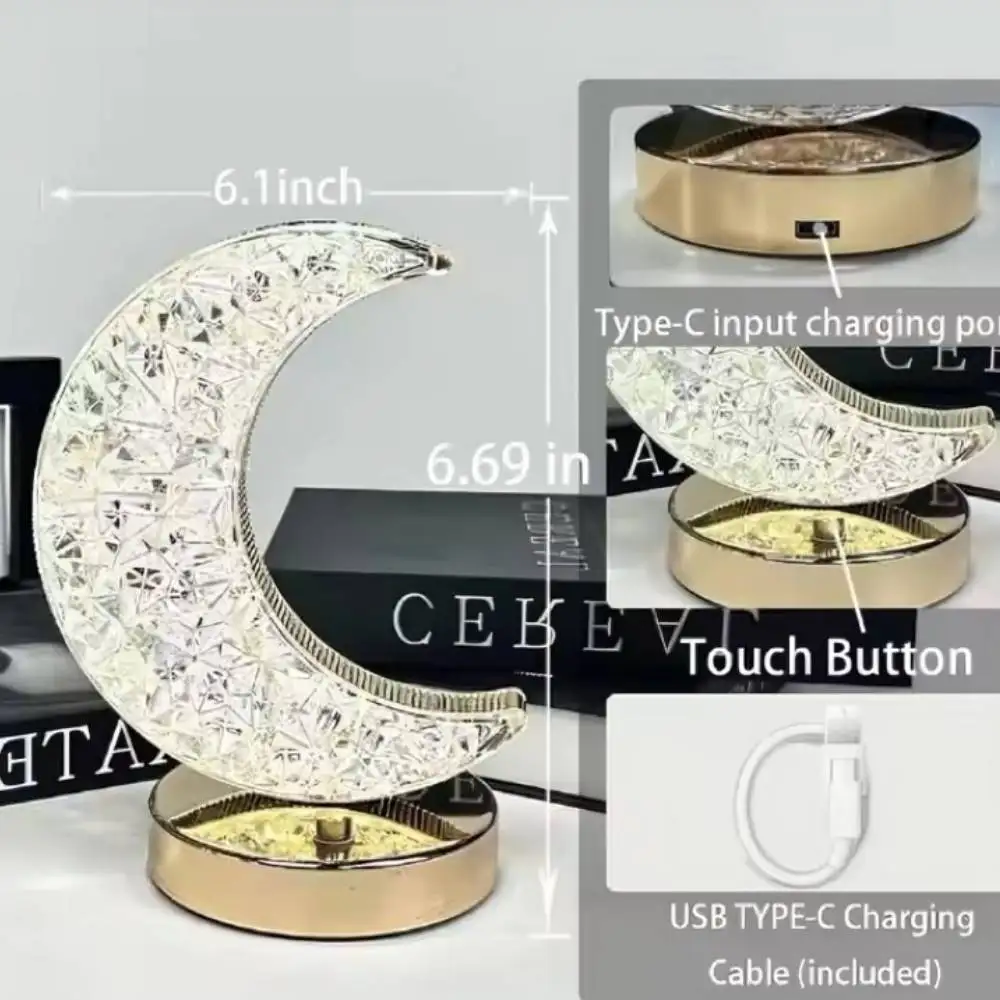 Rechargeable Crystal Pretty Moon Light | ePonnoBazar