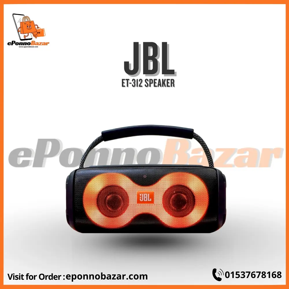 ET-312 RGB Wireless Bluetooth Rechargeable Portable Speaker